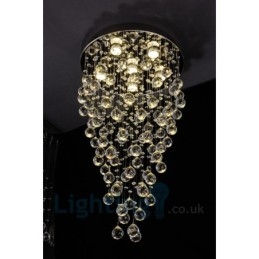 Plafoniera rotonda moderna K9 in cristallo 6 luci LED da incasso