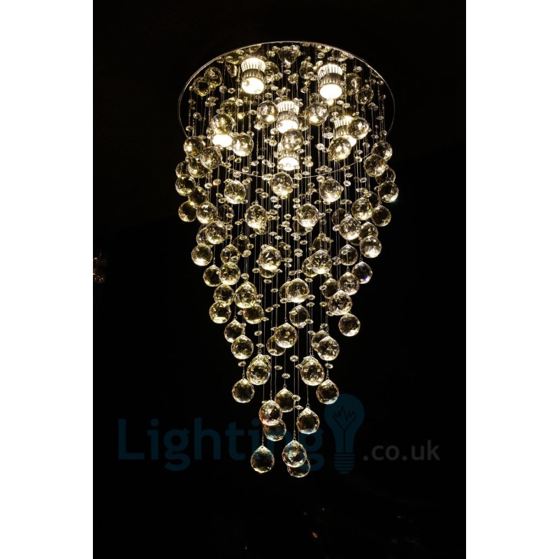 Plafoniera rotonda moderna K9 in cristallo 6 luci LED da incasso