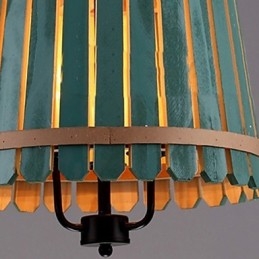 Lampadario a sospensione Saladier Avec Style Mini in legno/bambù