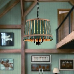 Lampadario a sospensione Saladier Avec Style Mini in legno/bambù