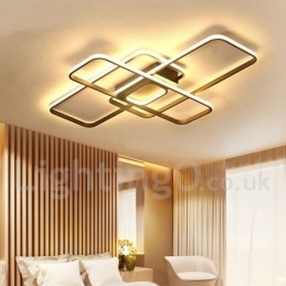 Plafoniera LED contemporanea in alluminio con dimmer e telecomando, montaggio a filo, anche applique