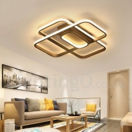 Plafoniera LED contemporanea in alluminio con dimmer e telecomando, montaggio a filo, anche applique