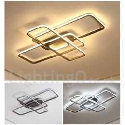 Plafoniera LED contemporanea in alluminio con dimmer e telecomando, montaggio a filo, anche applique