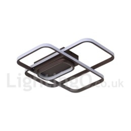 Plafoniera LED contemporanea in alluminio con dimmer e telecomando, montaggio a filo, anche applique