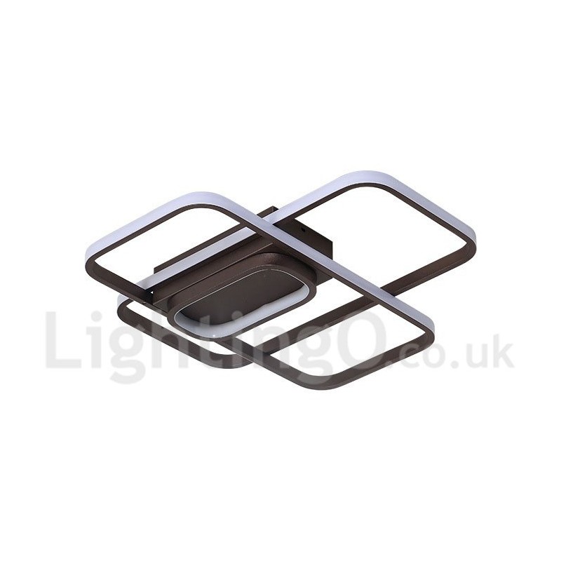 Plafoniera LED contemporanea in alluminio con dimmer e telecomando, montaggio a filo, anche applique