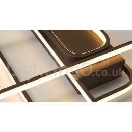 Plafoniera LED contemporanea in alluminio con dimmer e telecomando, montaggio a filo, anche applique