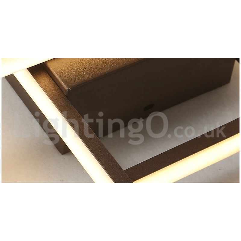 Plafoniera LED contemporanea in alluminio con dimmer e telecomando, montaggio a filo, anche applique