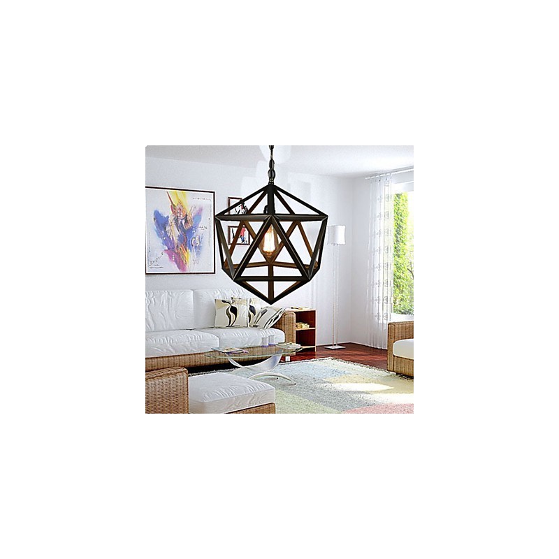 Lampadario rustico vintage in metallo stile lodge