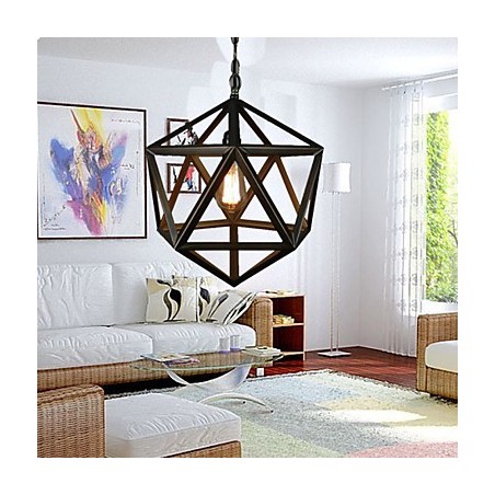 Lampadario rustico vintage in metallo stile lodge