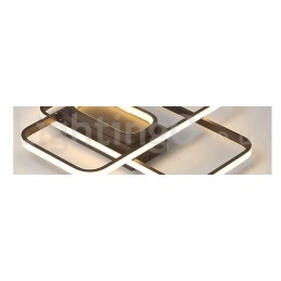 Plafoniera LED contemporanea in alluminio con dimmer e telecomando, montaggio a filo, anche applique