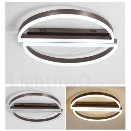 Plafoniera rotonda moderna in alluminio con montaggio a filo, dimmer remoto, installabile a parete