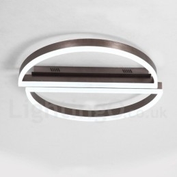 Plafoniera rotonda moderna in alluminio con montaggio a filo, dimmer remoto, installabile a parete
