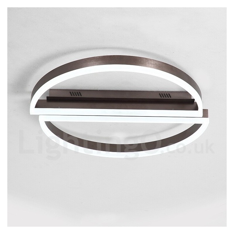 Plafoniera rotonda moderna in alluminio con montaggio a filo, dimmer remoto, installabile a parete