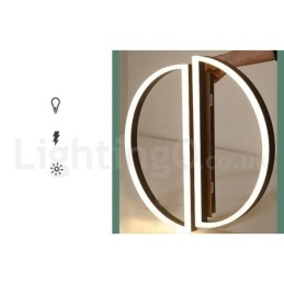 Plafoniera rotonda moderna in alluminio con montaggio a filo, dimmer remoto, installabile a parete