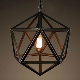Lampadario rustico vintage in metallo stile lodge