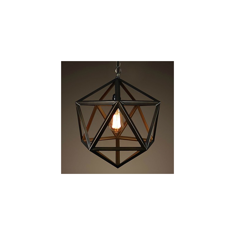 Lampadario rustico vintage in metallo stile lodge