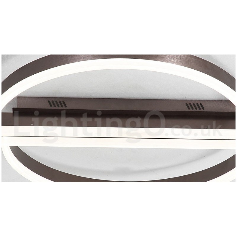 Plafoniera rotonda moderna in alluminio con montaggio a filo, dimmer remoto, installabile a parete