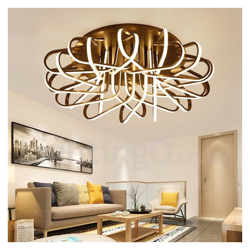 Plafoniera LED Bird's Nest dimmerabile in alluminio, utilizzabile anche come applique