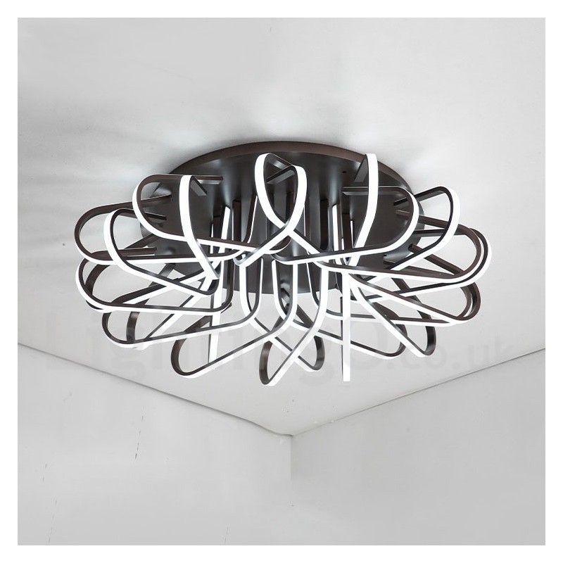 Plafoniera LED Bird's Nest dimmerabile in alluminio, utilizzabile anche come applique