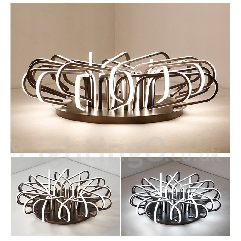 Plafoniera LED Bird's Nest dimmerabile in alluminio, utilizzabile anche come applique