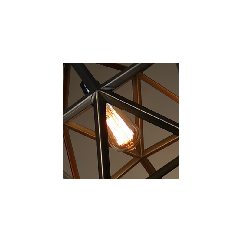 Lampadario rustico vintage in metallo stile lodge