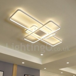Plafoniera a LED in alluminio verniciato, montaggio a filo, dimmerabile con telecomando