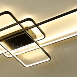 Plafoniera a LED in alluminio verniciato, montaggio a filo, dimmerabile con telecomando