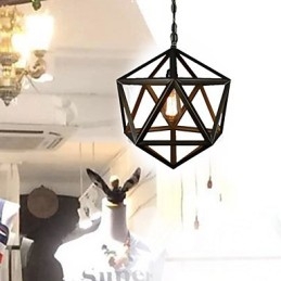Lampadario rustico vintage in metallo stile lodge