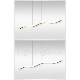 Lampada a sospensione lineare LED dimmerabile con telecomando, bianca, 98 cm