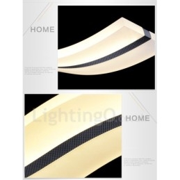 Lampada a sospensione lineare LED dimmerabile con telecomando, bianca, 98 cm