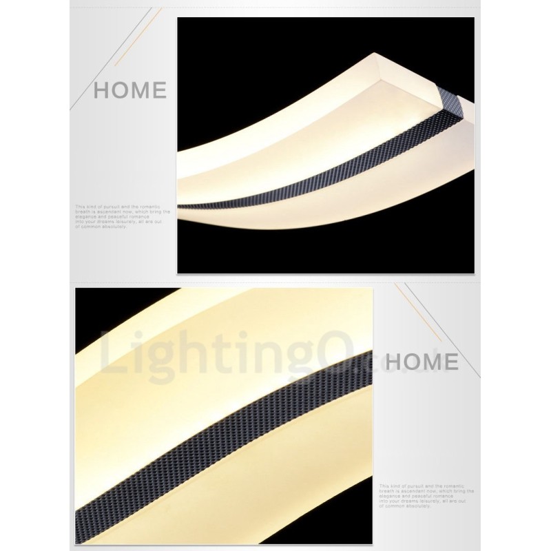 Lampada a sospensione lineare LED dimmerabile con telecomando, bianca, 98 cm