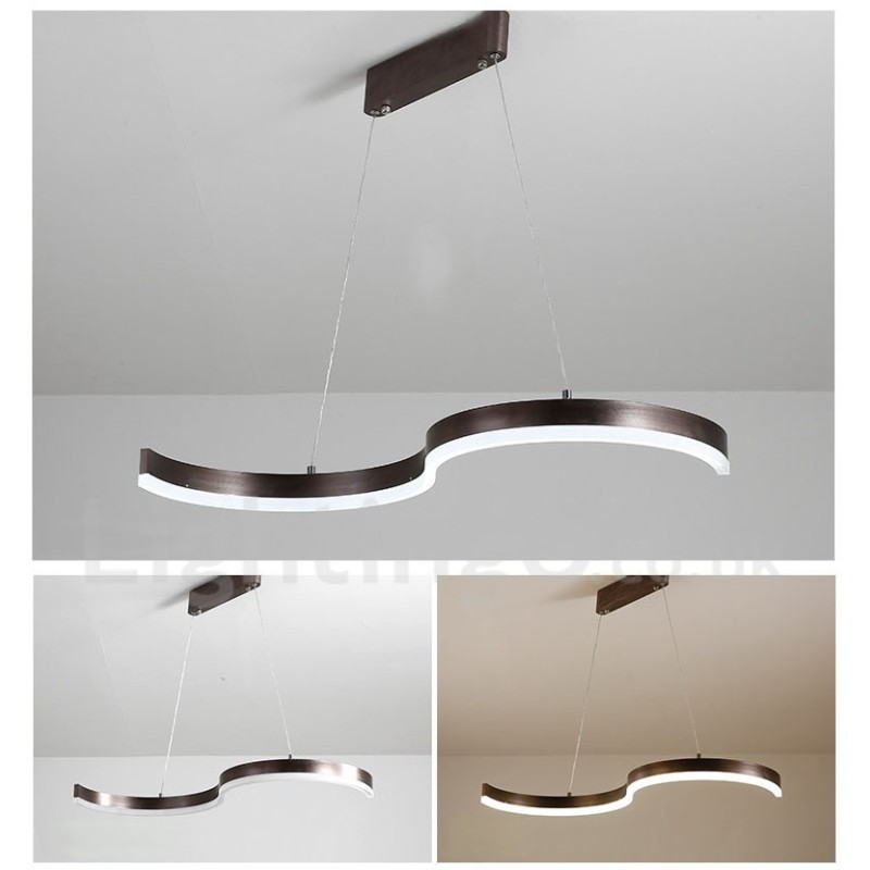 Lampada a sospensione lineare LED dimmerabile con telecomando, design moderno