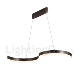 Lampada a sospensione lineare LED dimmerabile con telecomando, design moderno