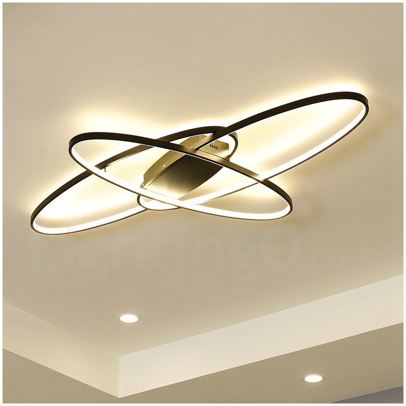Lampada da soffitto ovale moderna in alluminio dimmerabile a filo per soggiorno e camera da letto