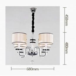 Lampadario moderno minimalista in tessuto e cristallo oro, 1 lampadina E26/E27