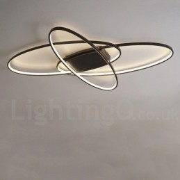 Lampada da soffitto ovale moderna in alluminio dimmerabile a filo per soggiorno e camera da letto