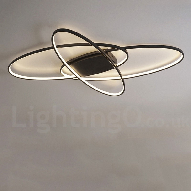 Lampada da soffitto ovale moderna in alluminio dimmerabile a filo per soggiorno e camera da letto