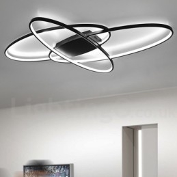 Lampada da soffitto ovale moderna in alluminio dimmerabile a filo per soggiorno e camera da letto