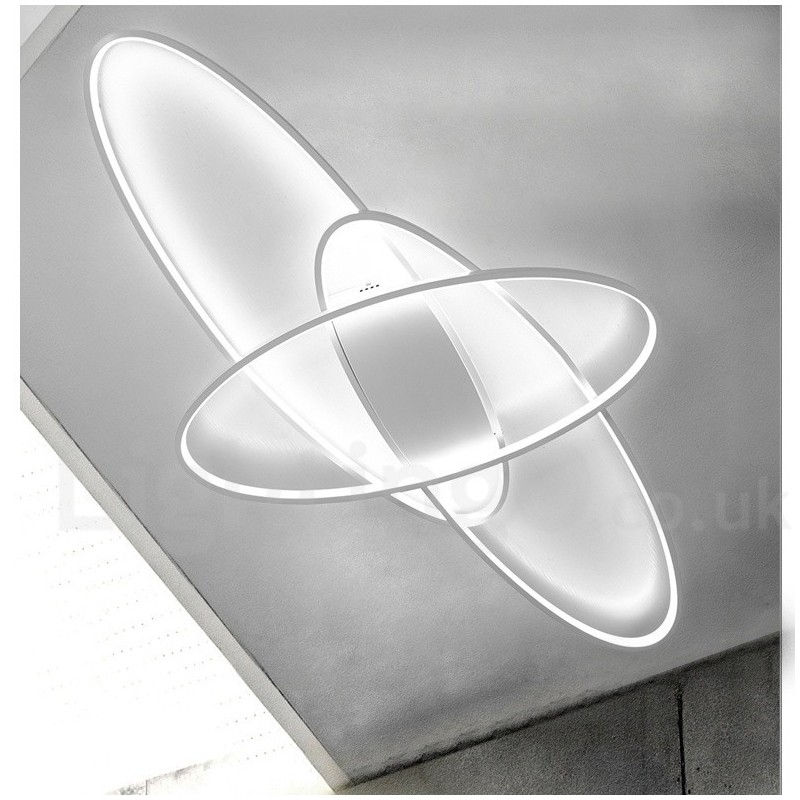 Lampada da soffitto ovale moderna in alluminio dimmerabile a filo per soggiorno e camera da letto