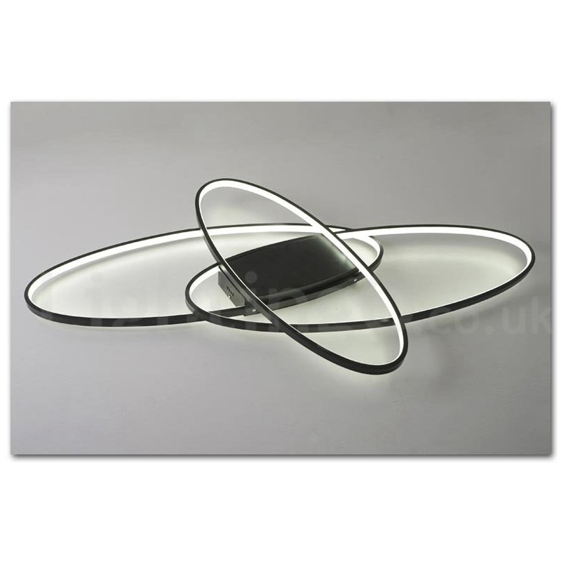 Lampada da soffitto ovale moderna in alluminio dimmerabile a filo per soggiorno e camera da letto