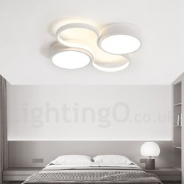 Lampada da soffitto LED dimmerabile in alluminio a filo, anche applique, 50 cm o 60 cm