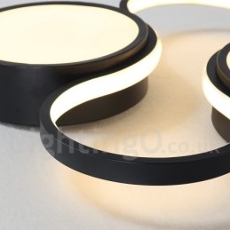 Lampada da soffitto LED dimmerabile in alluminio a filo, anche applique, 50 cm o 60 cm