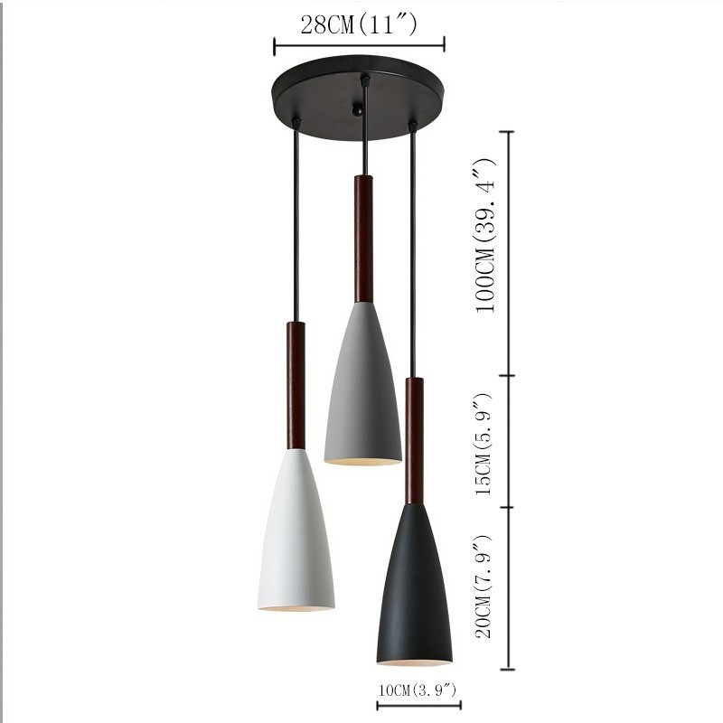 Lampada a sospensione moderna Macaron E27 10 cm x 35 cm