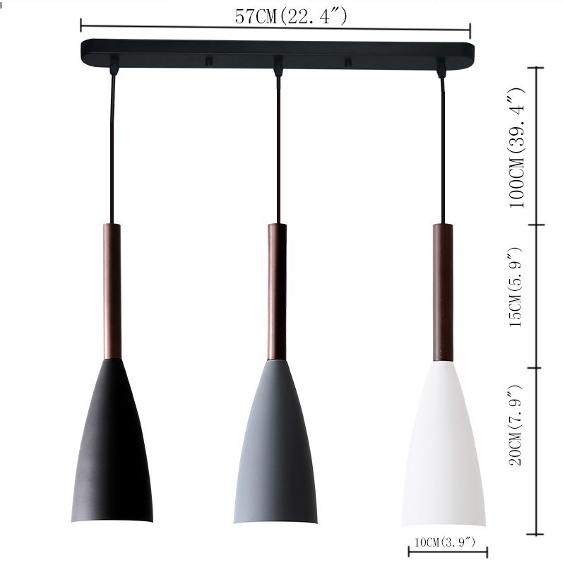 Lampada a sospensione moderna Macaron E27 10 cm x 35 cm