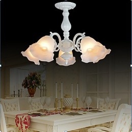 Lampadario a filo 5 luci bianco retrò classico europeo