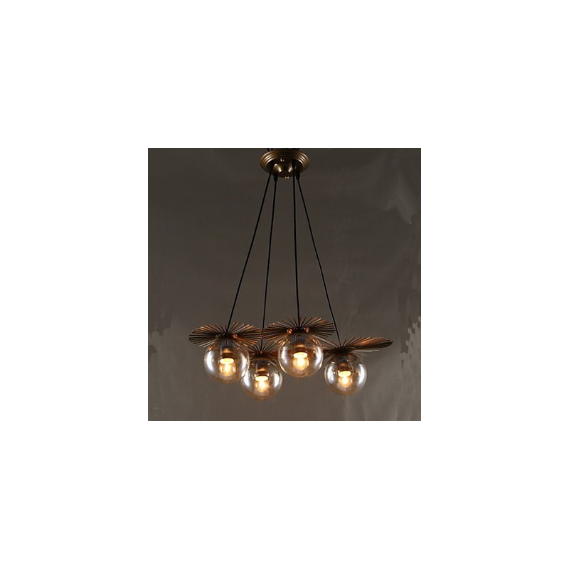 Lampadario in vetro artistico a forma di fagiolo rotondo oro e grigio