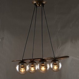 Lampadario in vetro artistico a forma di fagiolo rotondo oro e grigio