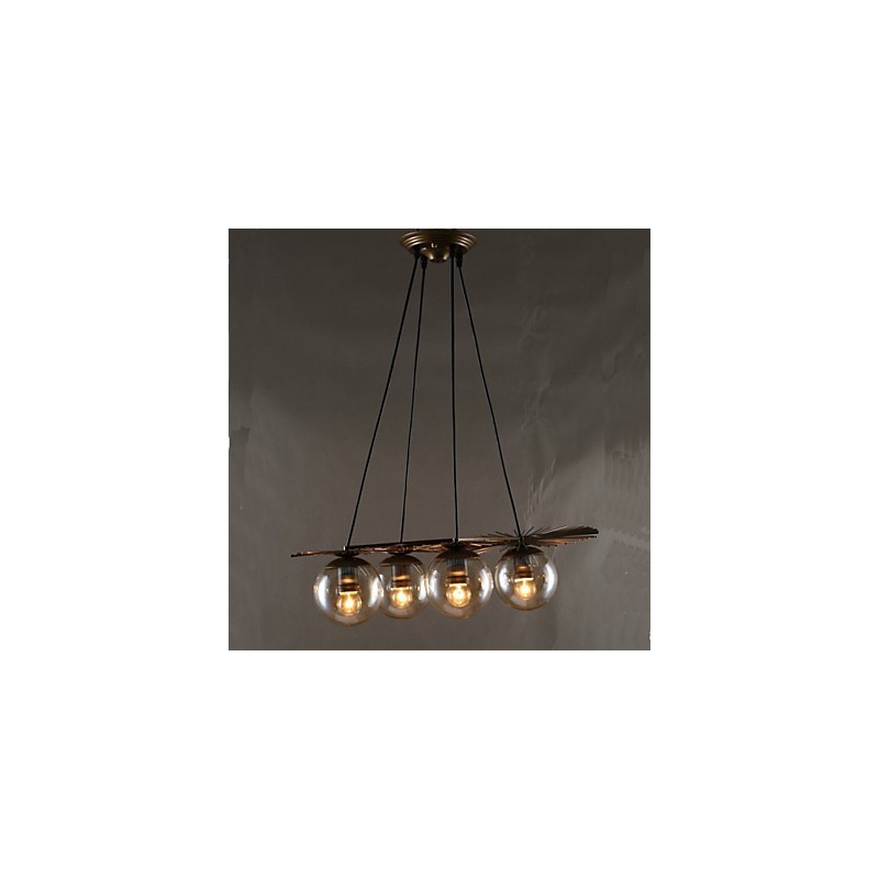 Lampadario in vetro artistico a forma di fagiolo rotondo oro e grigio