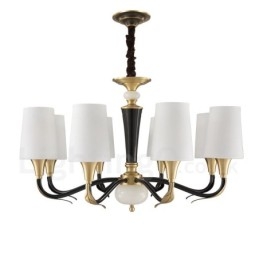Lampadario a sospensione rustico retrò vintage in ottone con paralumi in vetro e pietra