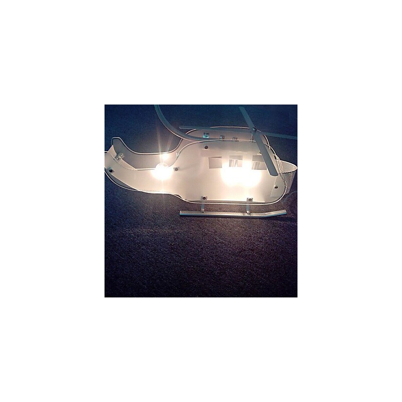 Lampadario per bambini a elicottero in vetro